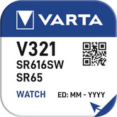 Varta Μπαταρία Ρολογιού V321 (1τμχ)